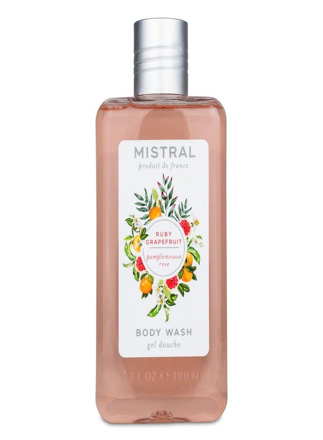 Mistral Ruby Grapefruit Body Wash, 10 fl oz, Natural Chamomile and Aloe, pH Balanced - Image 1